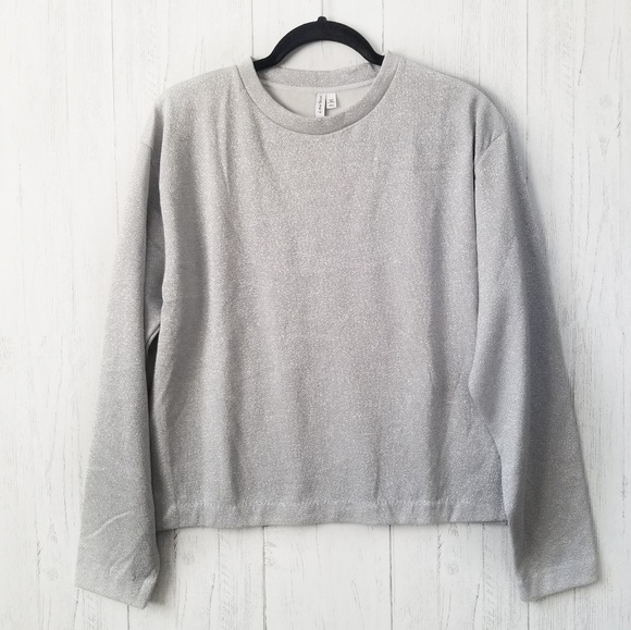 & Other Stories Sweaters - NWOT & Other Stories Silver Metallic Sweater Sz 6